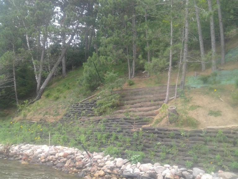 Envirolok Repairs damages slope - Erosion Control USA
